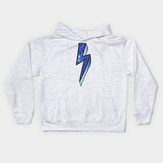 Galaxy Lightning Bolt Kids Hoodie by LisaLiza